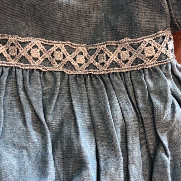 Boston Proper Gorgeous Beaded Chambray Dress 0 - Picture 8 of 16